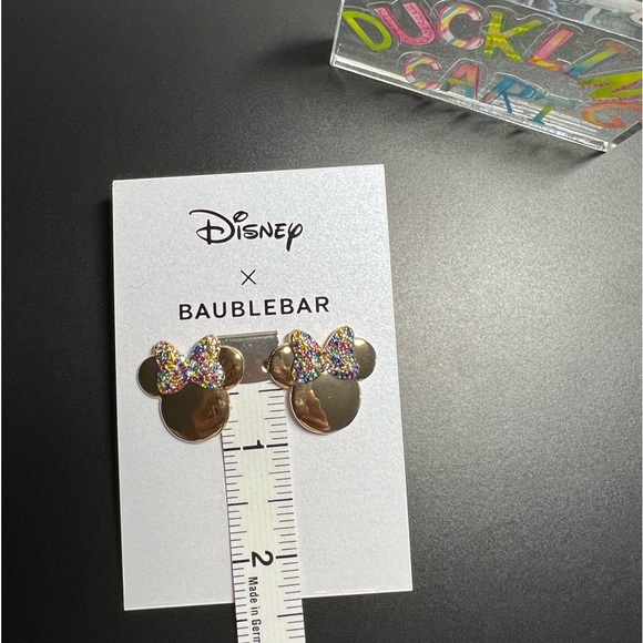 NEW💍 BAUBLEBAR x Disney Minnie Mouse Gold Stud Earrings - Picture 8 of 10